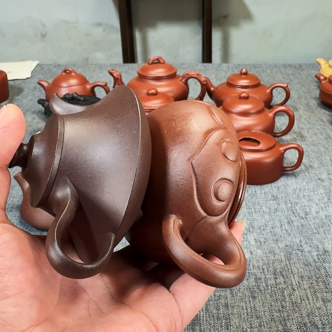 興***延茶壶紫砂全手工紫砂壶仿古如意