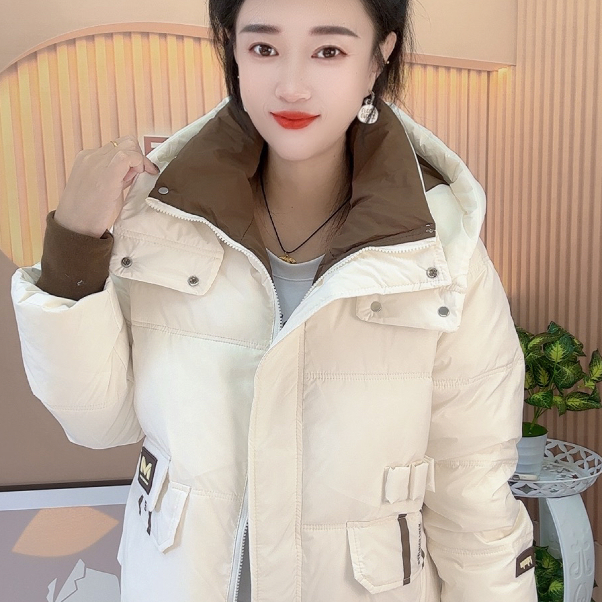 951款时尚潮流百搭棉服外套(衣长65左右)