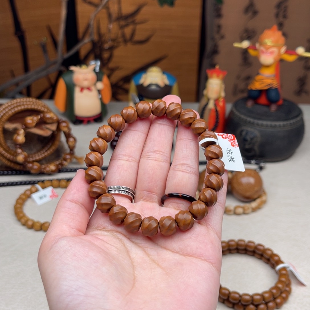 紫金鼠手串累***着10实心喜旋