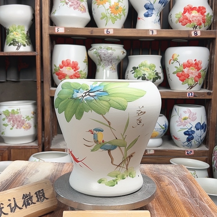 摆件鱼尾鸟瓷新款陶瓷