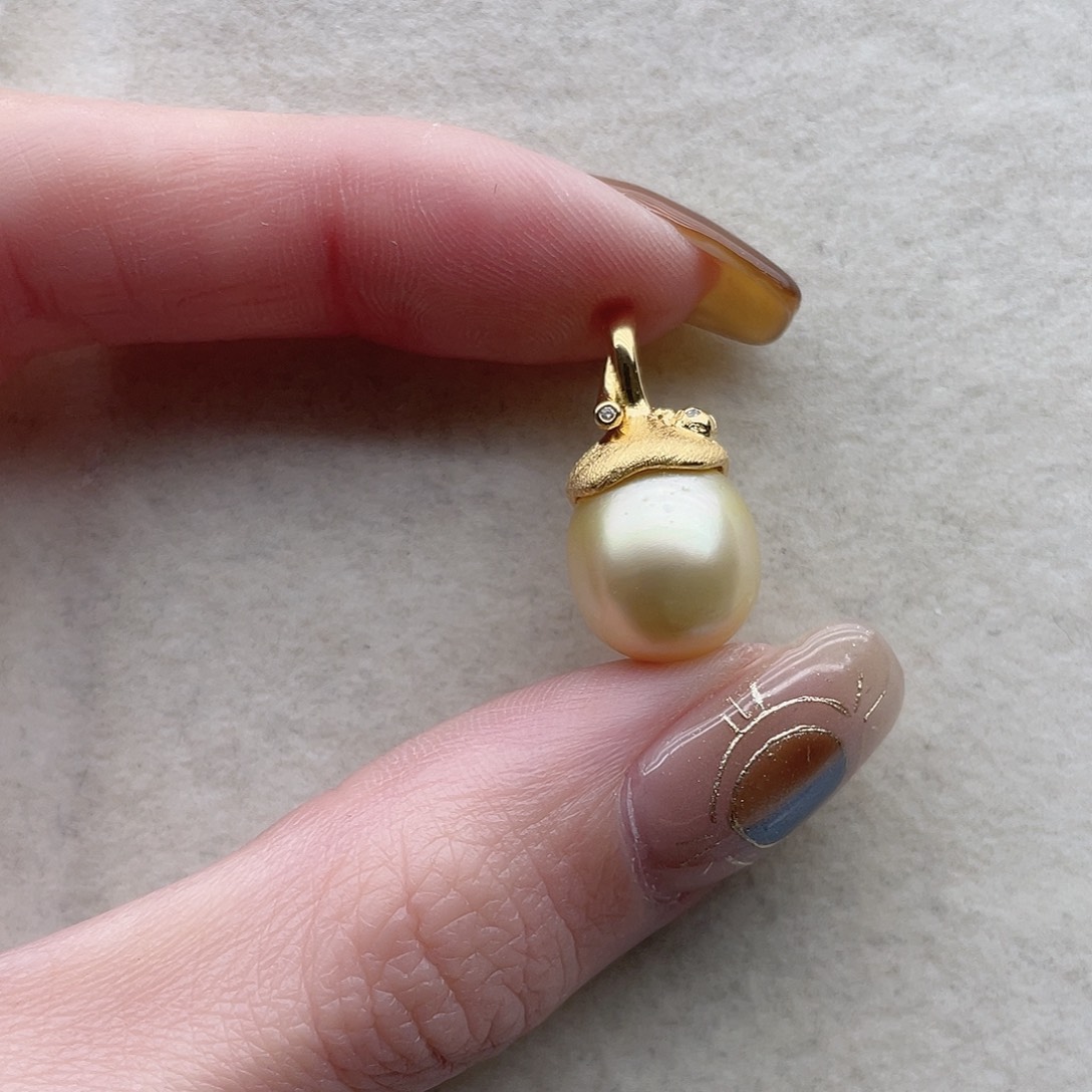 吊坠83银S925镶嵌海水珍珠