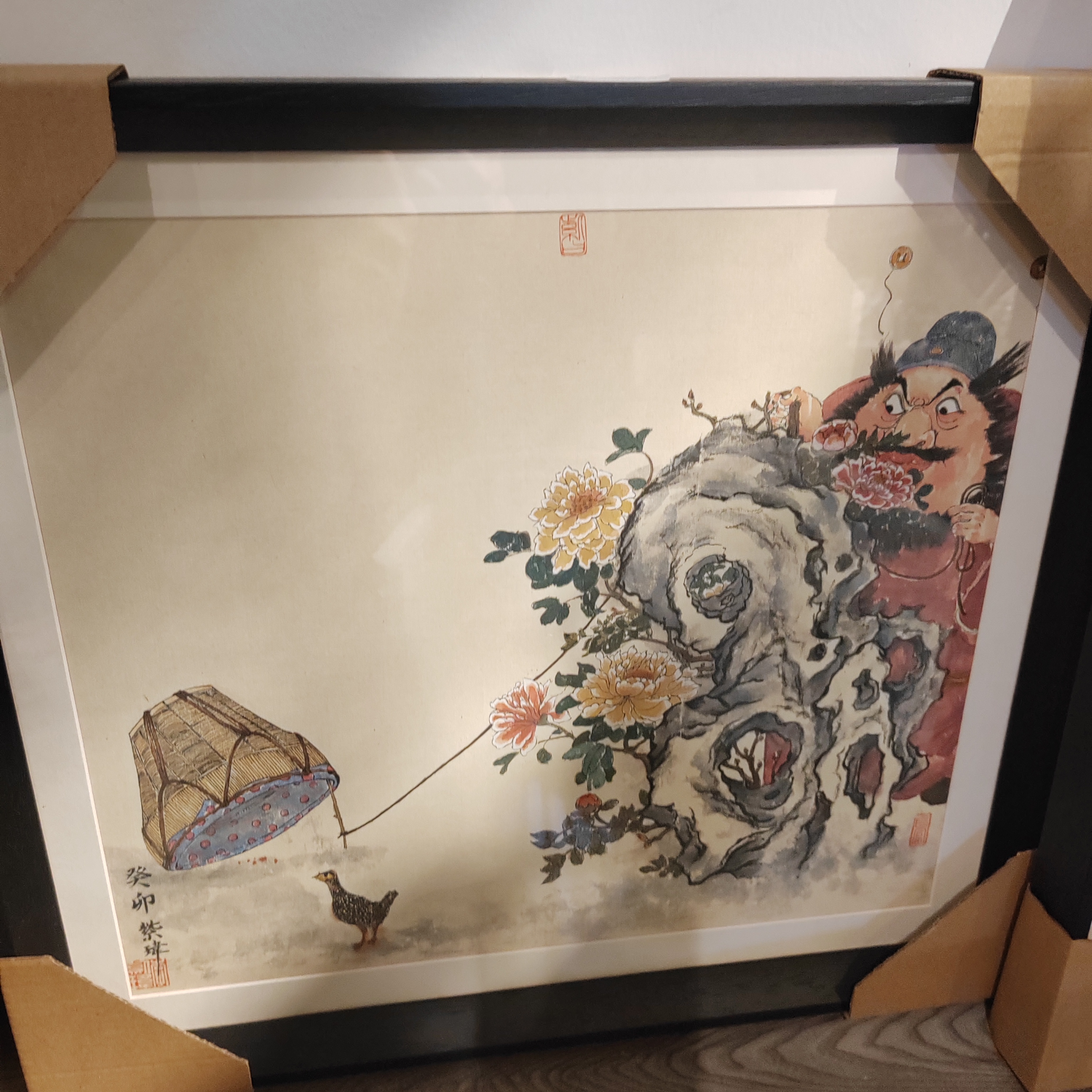 姥爷纯手工作品字画摆件