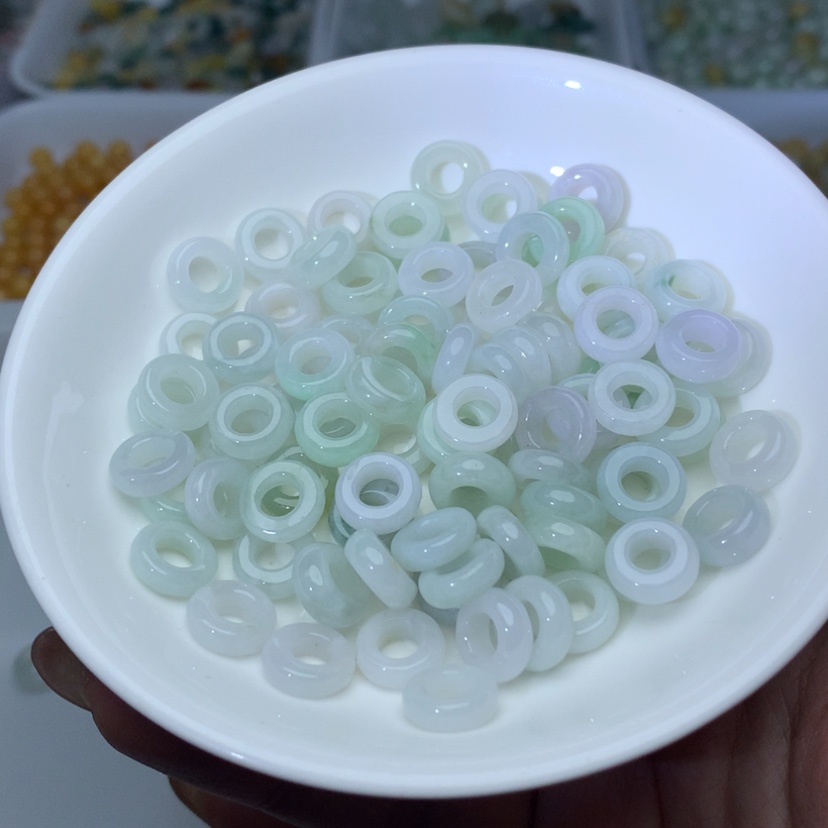 【闪购商品】翡翠手链未镶嵌卡10冰玉环30颗