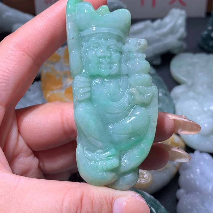 翡翠未镶嵌颈饰保真天然A货翡翠