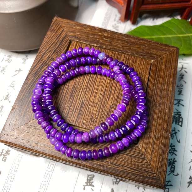 南非老矿苏纪石舒俱来算盘珠手串 多样性发一/P145宽7m+重6g+