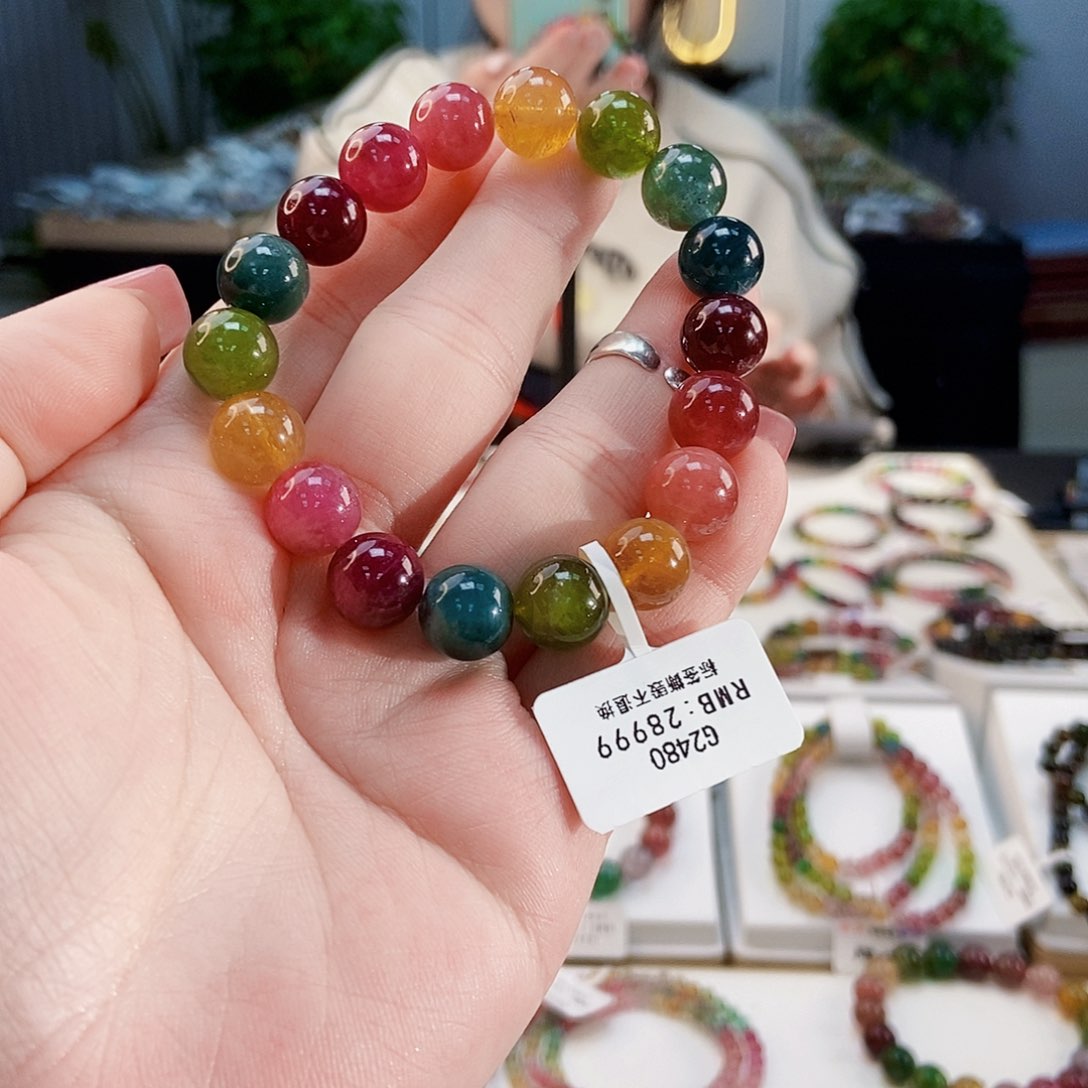 碧玺手链未镶嵌G2480单圈颜色微差发1