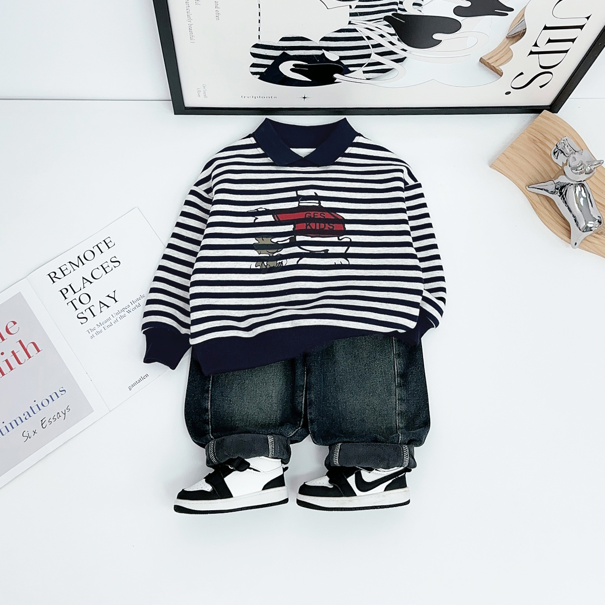 儿童卫衣加绒加厚长袖2025新款秋冬装洋气 BQ251193Y悠悠童话童装