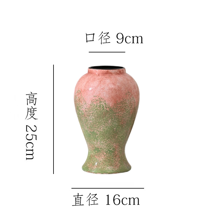 【绿脂凝春-大号美人瓶】无孔水培桌面陶瓷花瓶干花鲜花插花花器