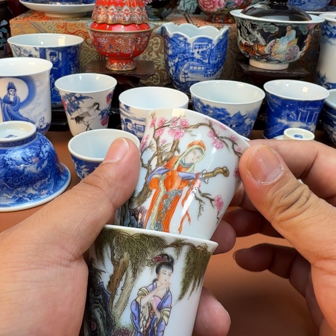 至***在陶杯子景德镇全手工手绘陶瓷