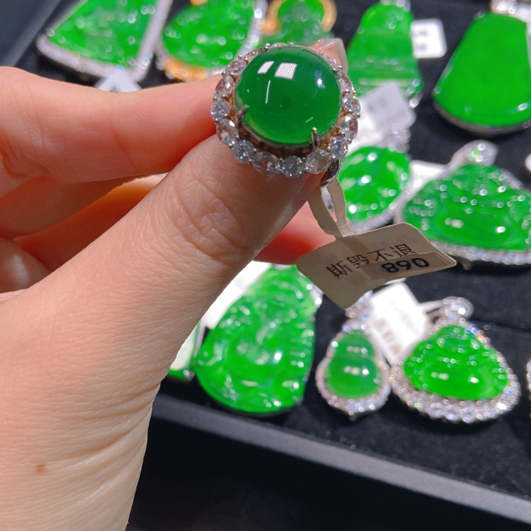 翡翠吊坠(不含链)银S925镶嵌