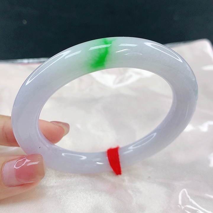 翡翠未镶嵌手镯圈56.4，04023