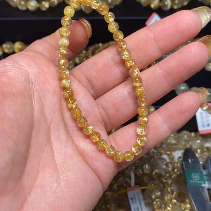 一***森发晶手链未镶嵌天然钛晶