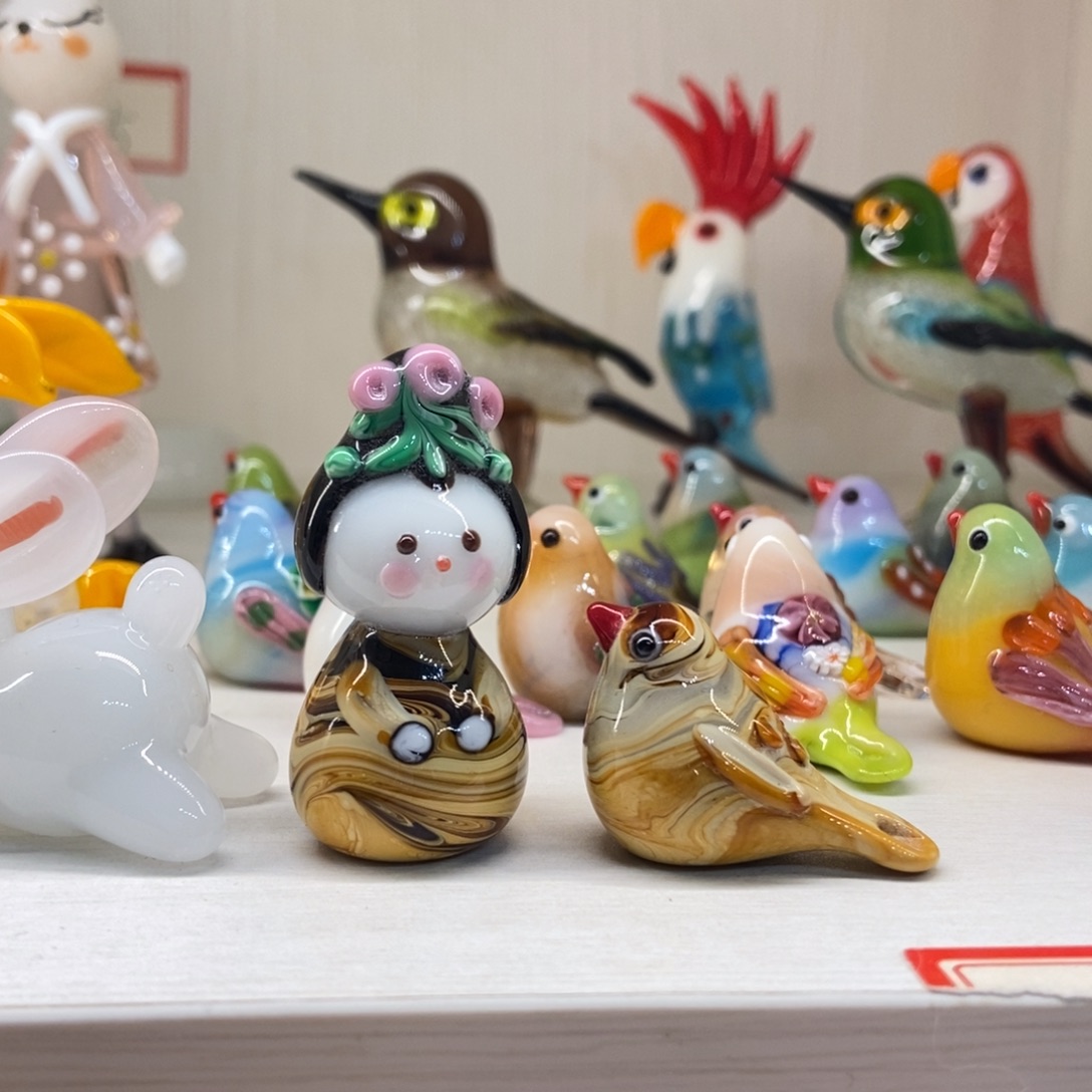 W***i琉璃手工艺品一对