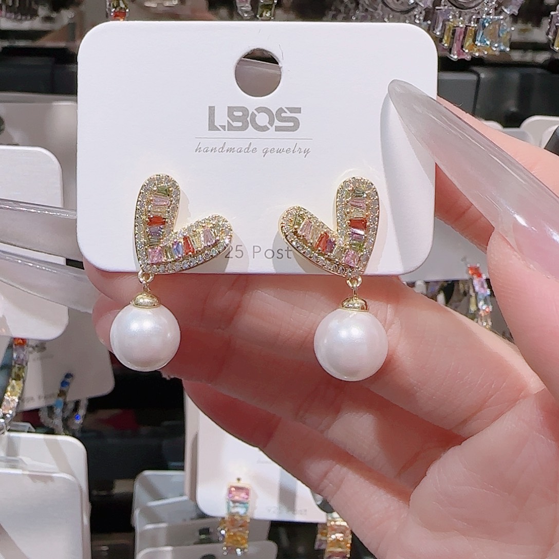 锆石铜合金925银耳环