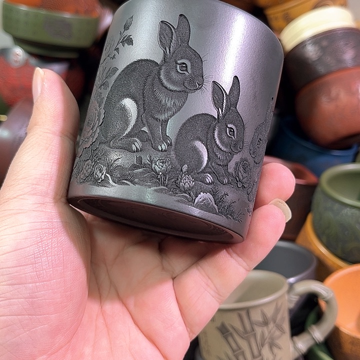 茶杯紫砂全手工紫砂主人杯