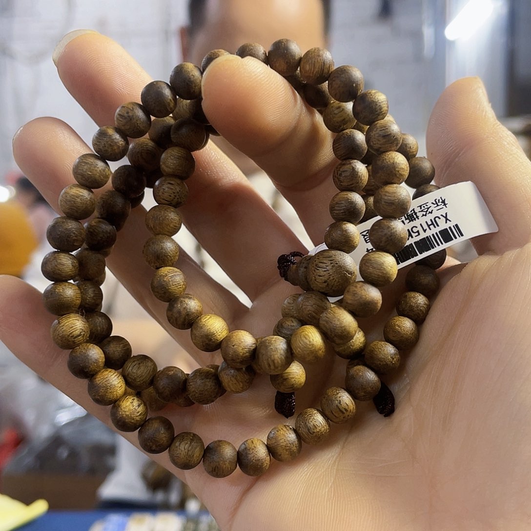 手串沉香野生红棋圆珠长串0.6/13克多样性发一