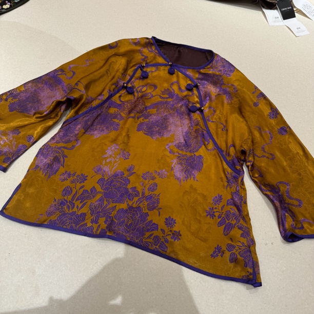 5605《麒麟》重工国服百万针刺富贵外套新中式