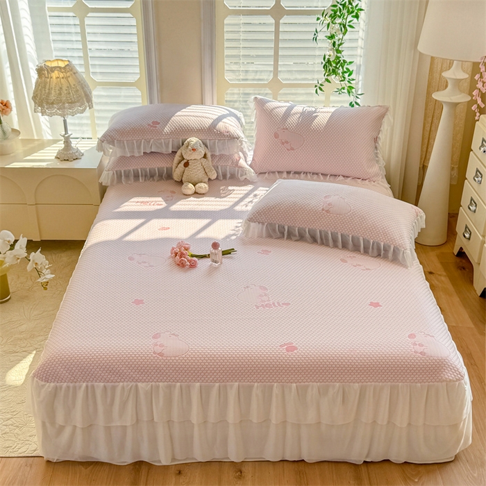 【岳小二专属】仙本集凉感丝冰豆豆凉席刺绣凉席三件套