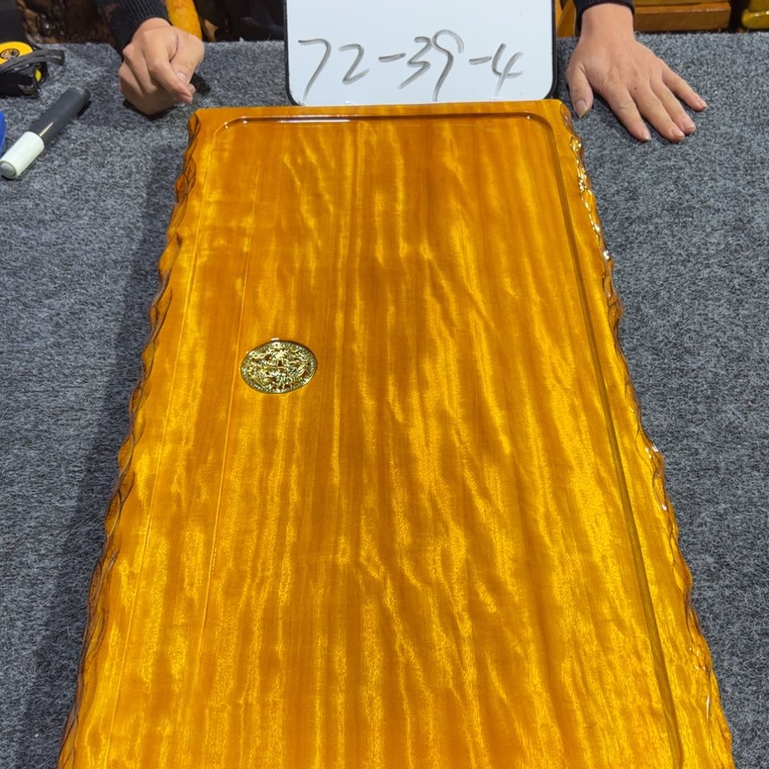 用***9缅甸大叶金丝楠实木茶盘实木