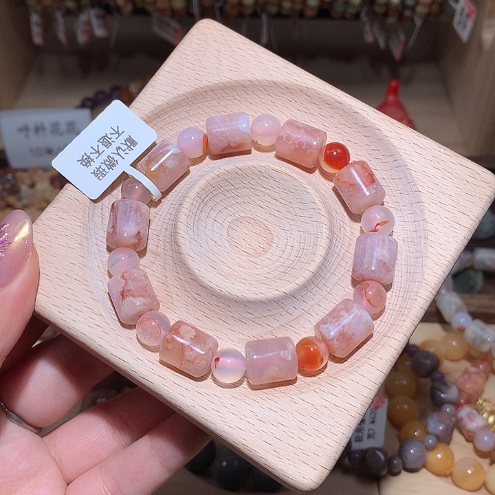 水晶手链未镶嵌樱花玛瑙