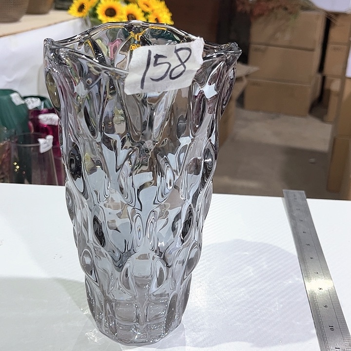 玻璃158高24口12水晶玻璃花瓶嘎嘎好看