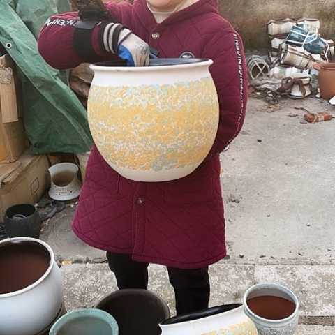 口29高28瑕疵底裂盆子 