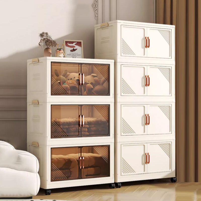 【50面宽】加厚收纳柜折叠置物柜家用衣柜多层可移动儿童玩具储物柜