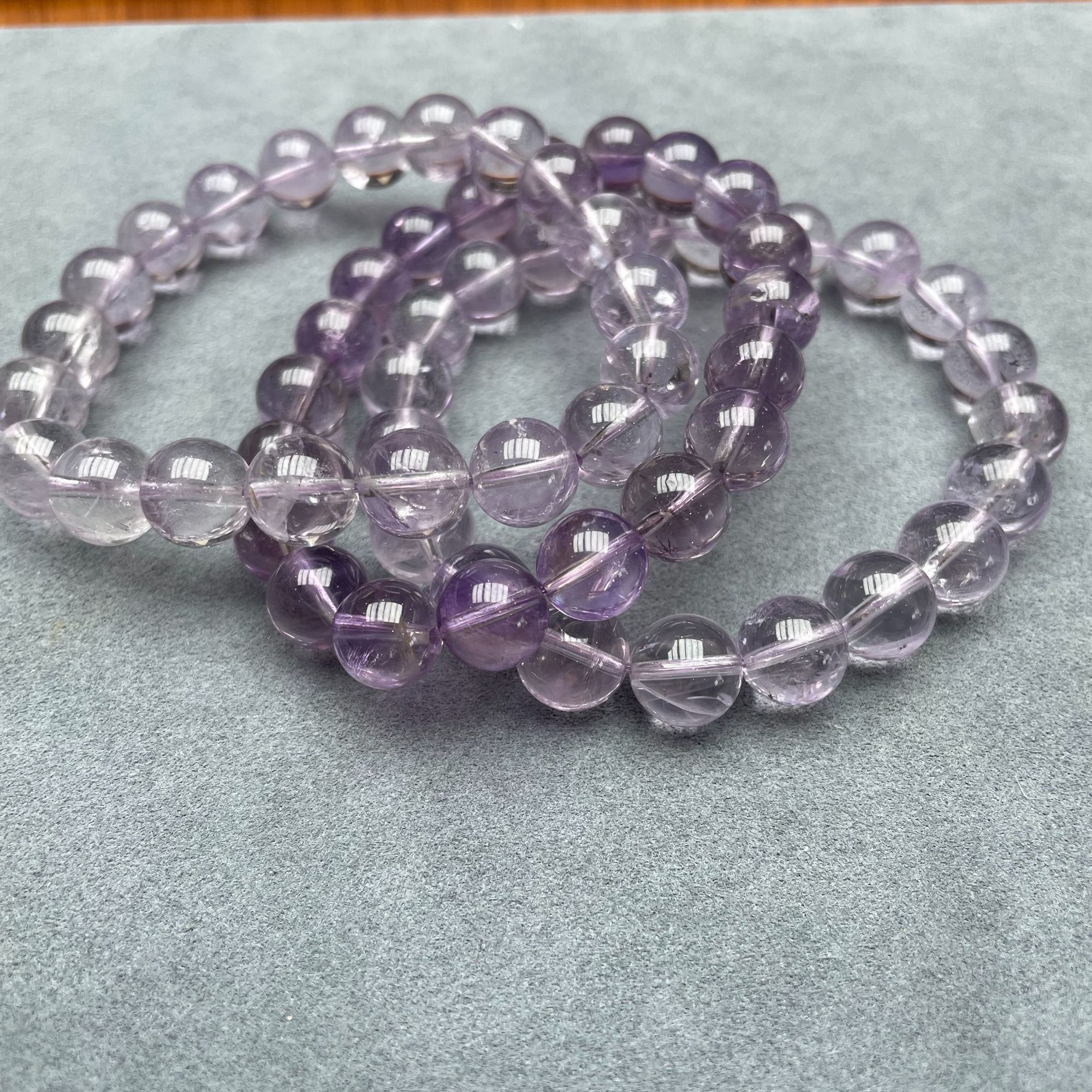S003   10mm左右天然水晶紫水晶手串【多样性发其一】