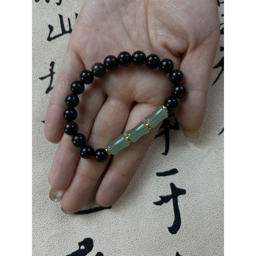 黑檀竹节手串-无礼盒-V133