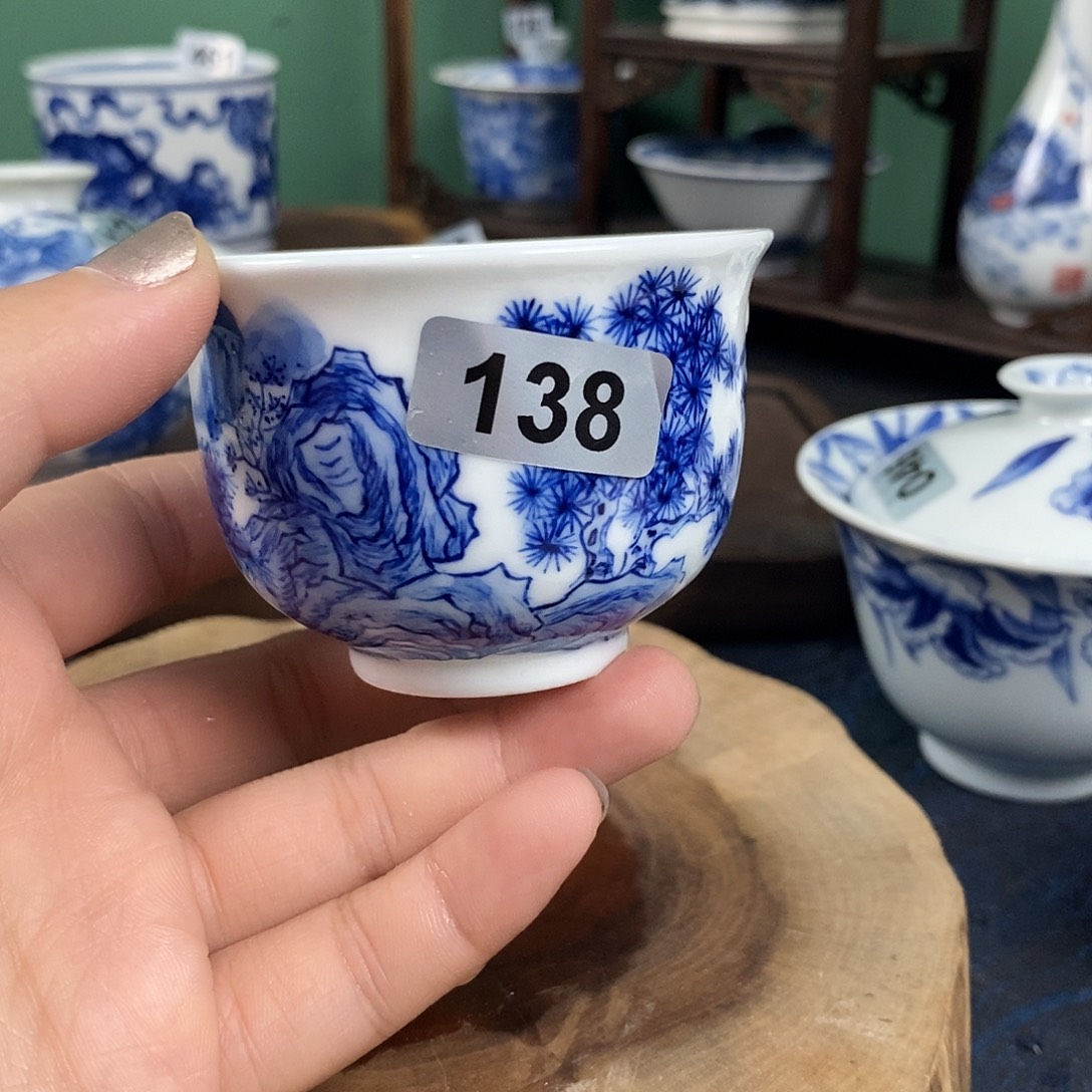 瓷片景德镇手绘青花茶器138