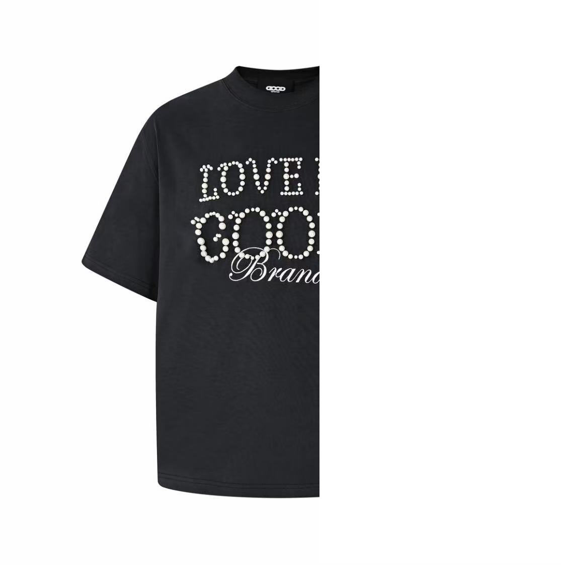 GOOD春夏LOVEGD手工珍珠衬衫时尚高级GOOD短袖