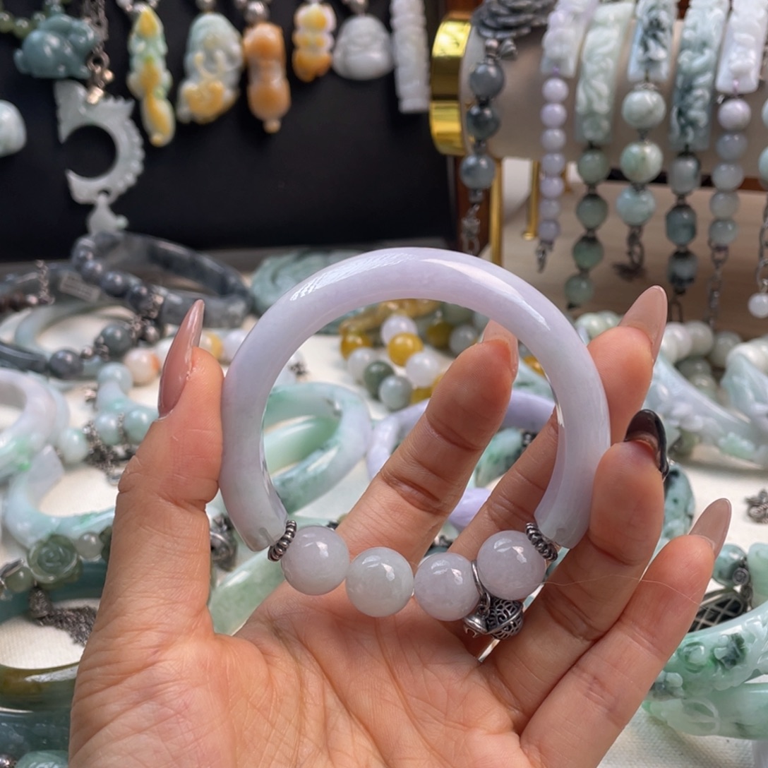 破***蝶翡翠未镶嵌手链手镯