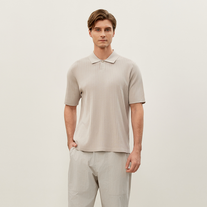 【进口三醋酸】MM麦檬男装24夏新品舒适凉感短袖Polo衫9F2200291