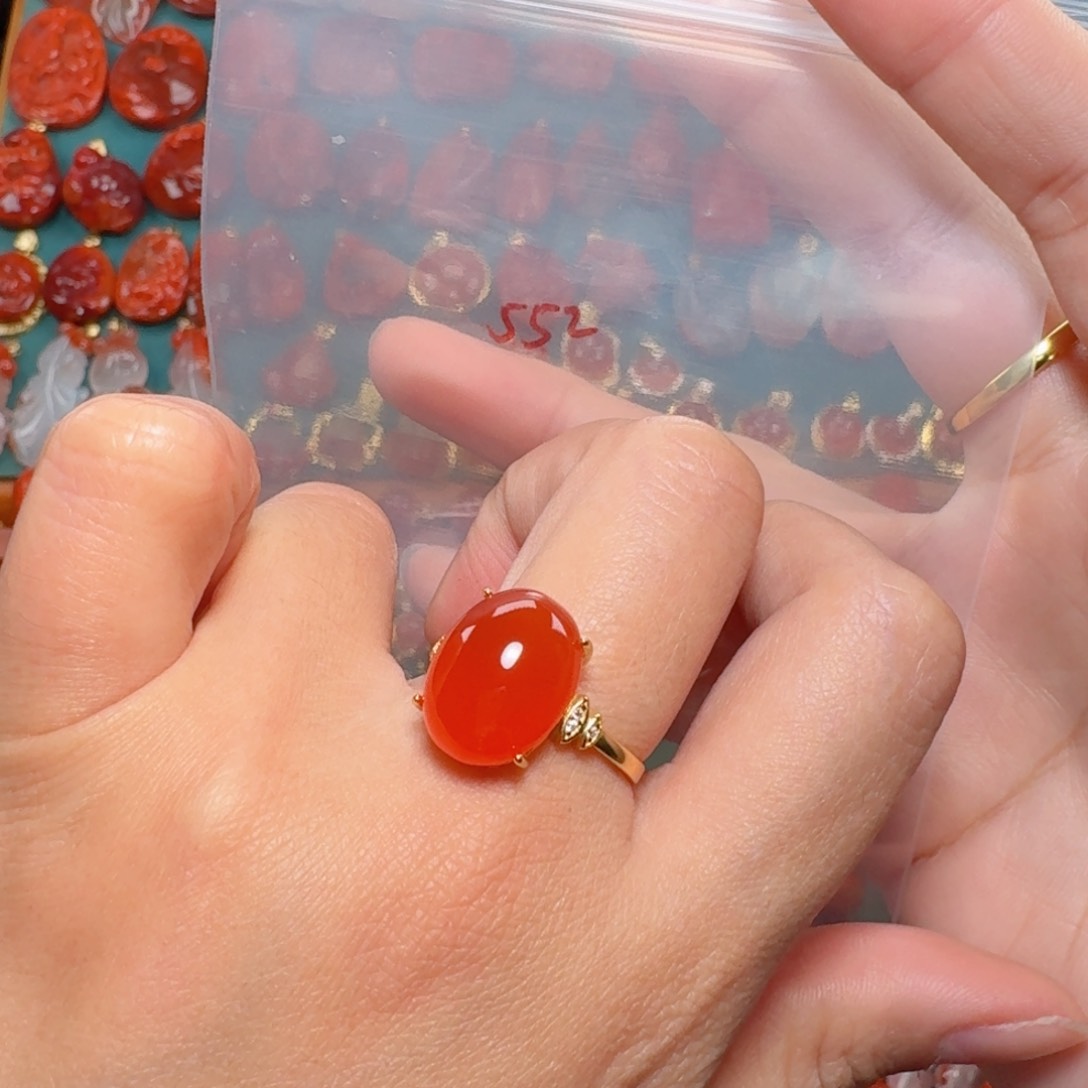 南红玛瑙南红银S925镶嵌