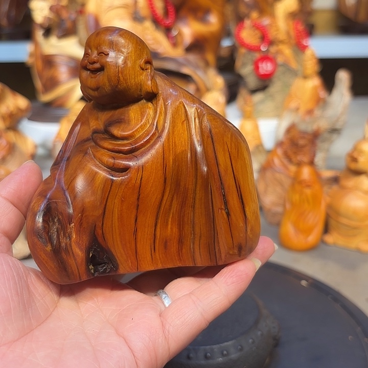 柏木太行崖柏弥勒佛