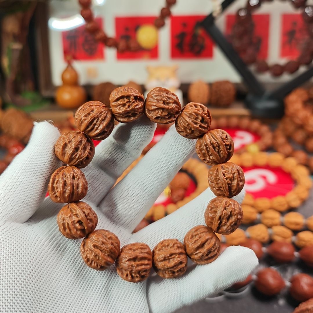 手串文玩核桃树王京八棱楸子核桃手串