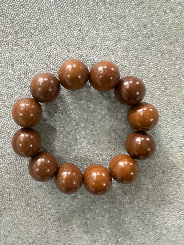161 黑油骨六道木2.0cm圆珠手串