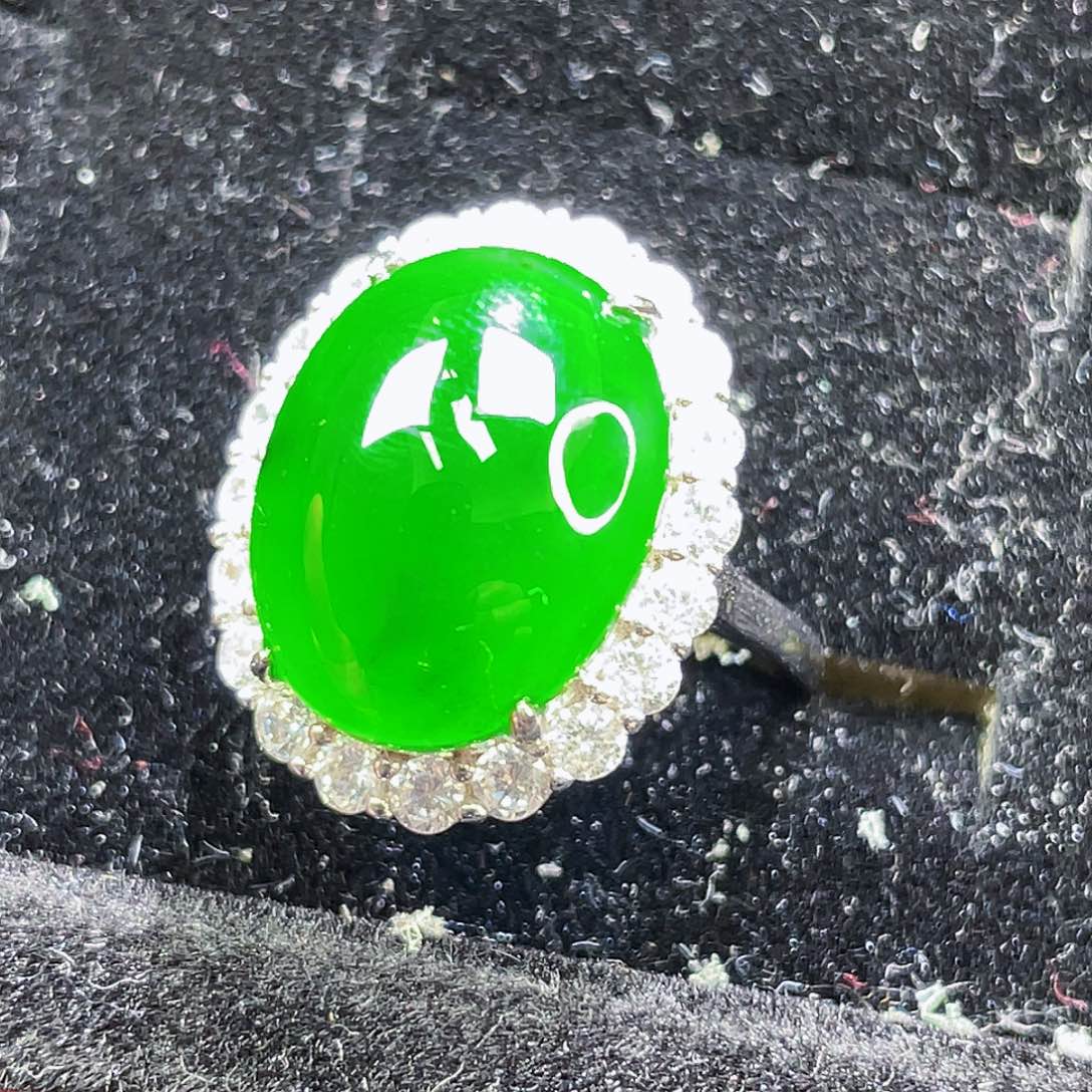 翡翠颈饰银S925镶嵌44，