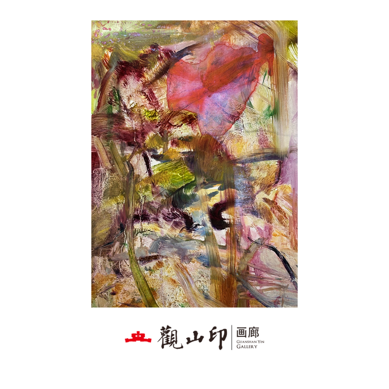 L原创手绘抽象油画44x32cm美式轻奢风卧室书房玄关挂画9910