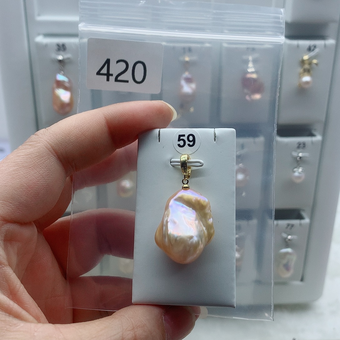 淡水珍珠合金吊坠(不含链)