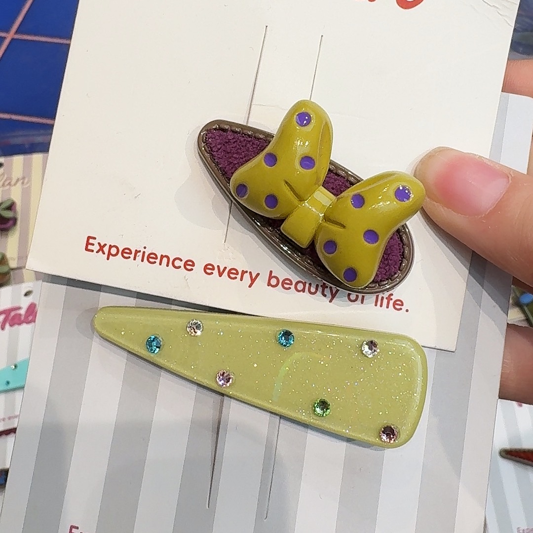 布艺铁合金发夹组合2个