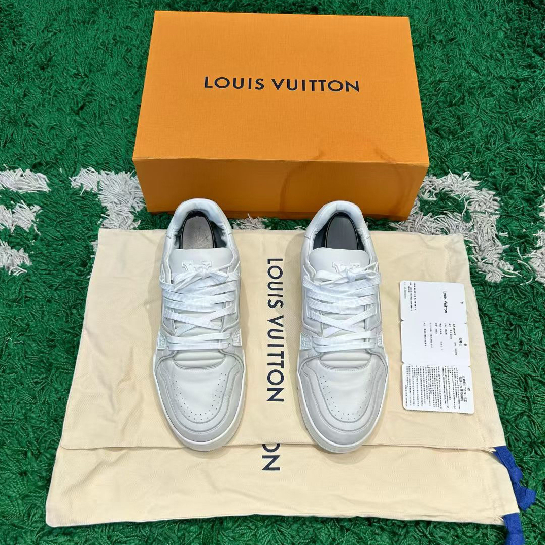 95新 LouisVuitton/路易威登 25ss脏脏做旧低帮板鞋uk7.5/41.5码