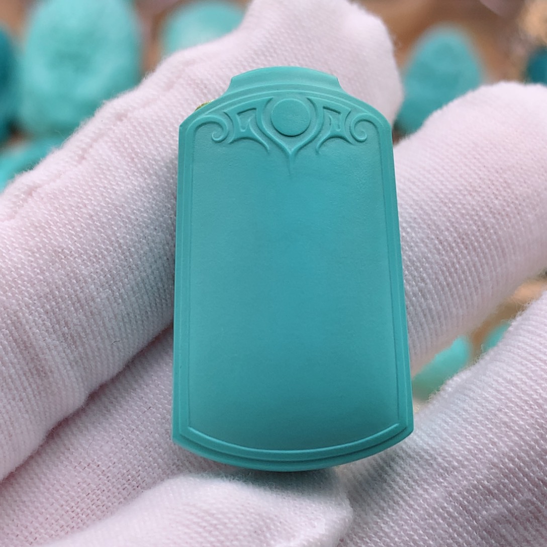 绿松石珠宝奇石未镶嵌无事牌