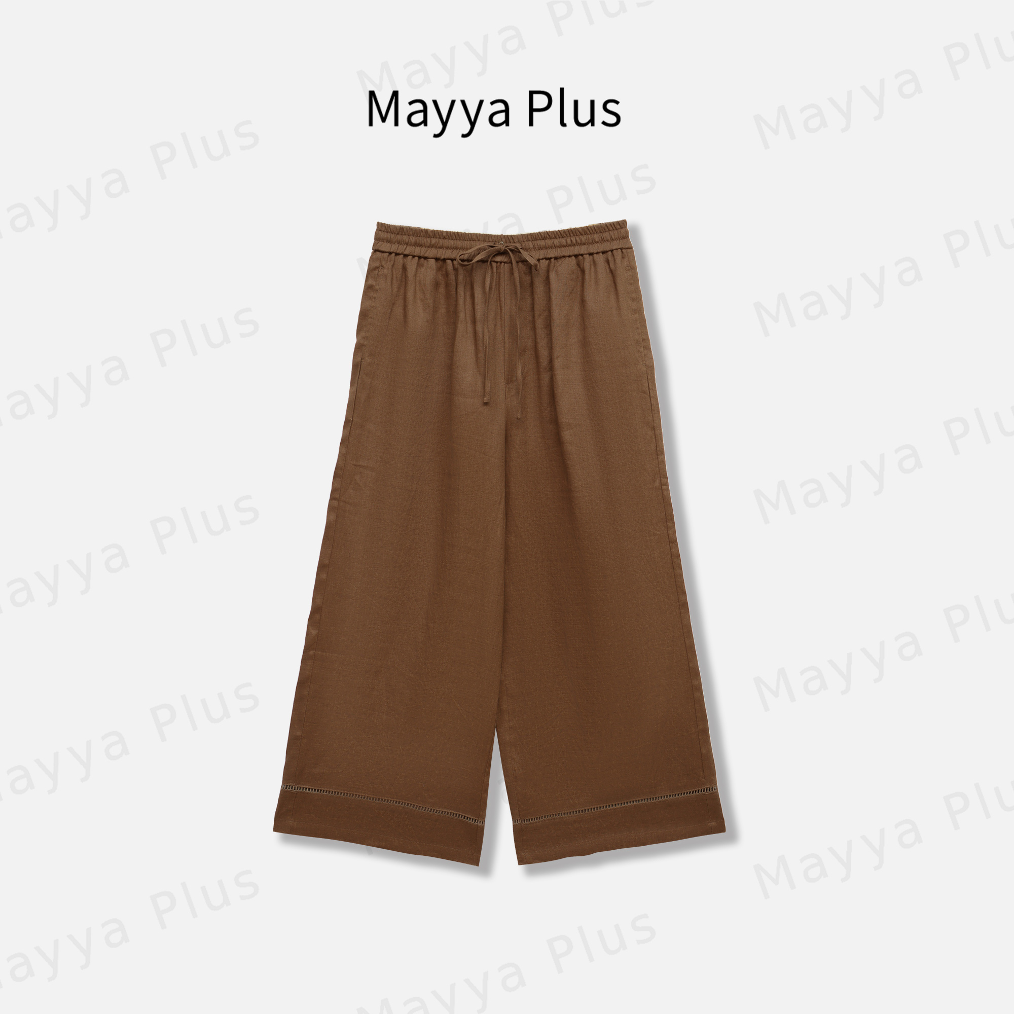 【日落沙丘】Mayya Plus麦芽定制轻奢气质欧若风梭织裤32528358