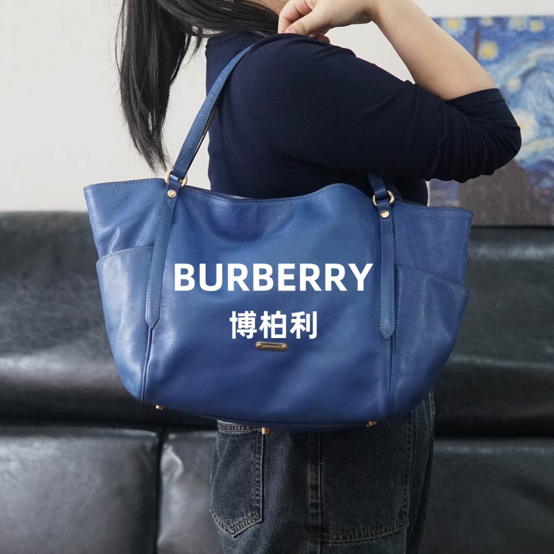 95新 BURBERRY/博柏利 蓝色单肩包/SP11411009/1009