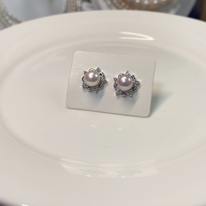 淡水珍珠耳饰未镶嵌a067