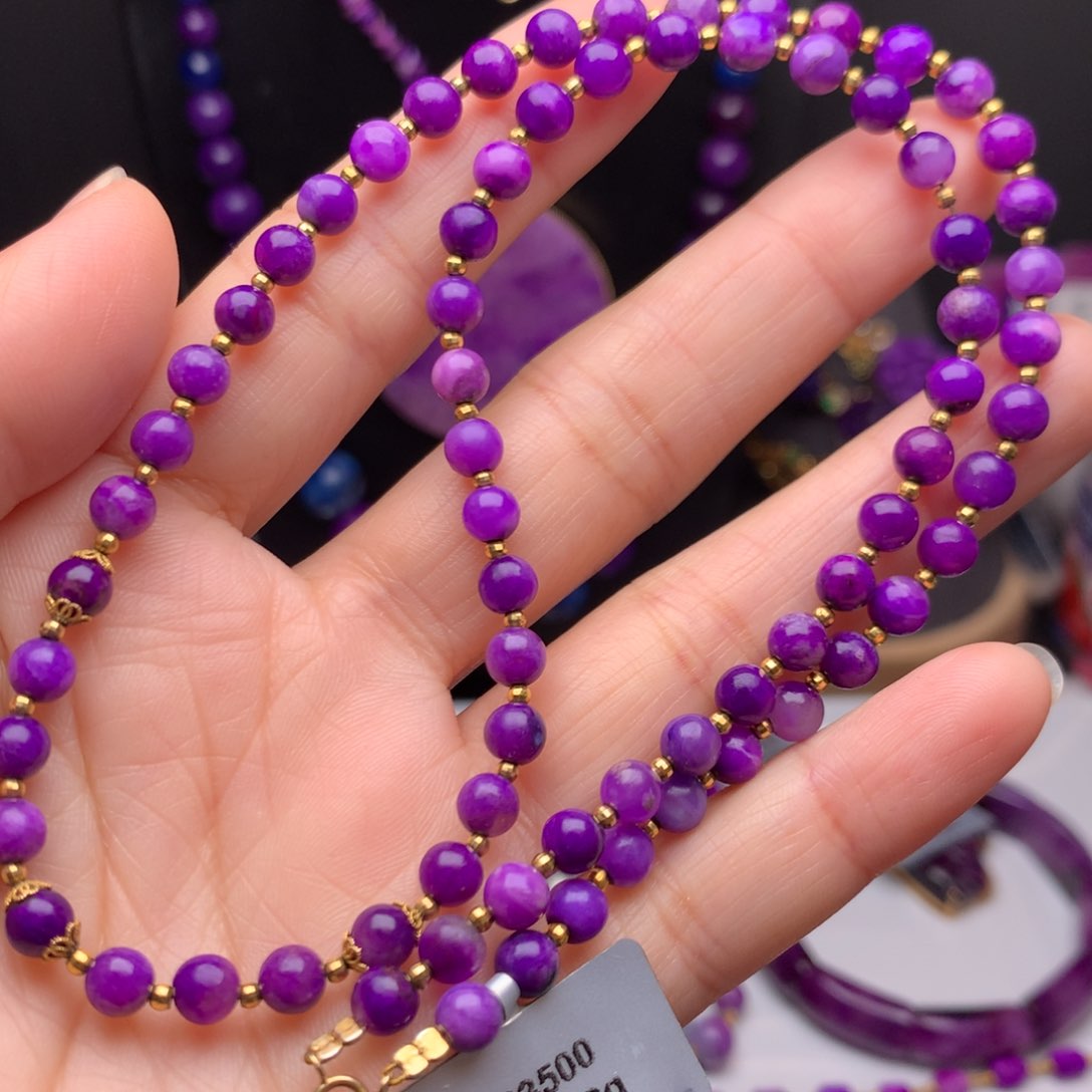 苏纪石（舒俱来）18K金镶嵌项链