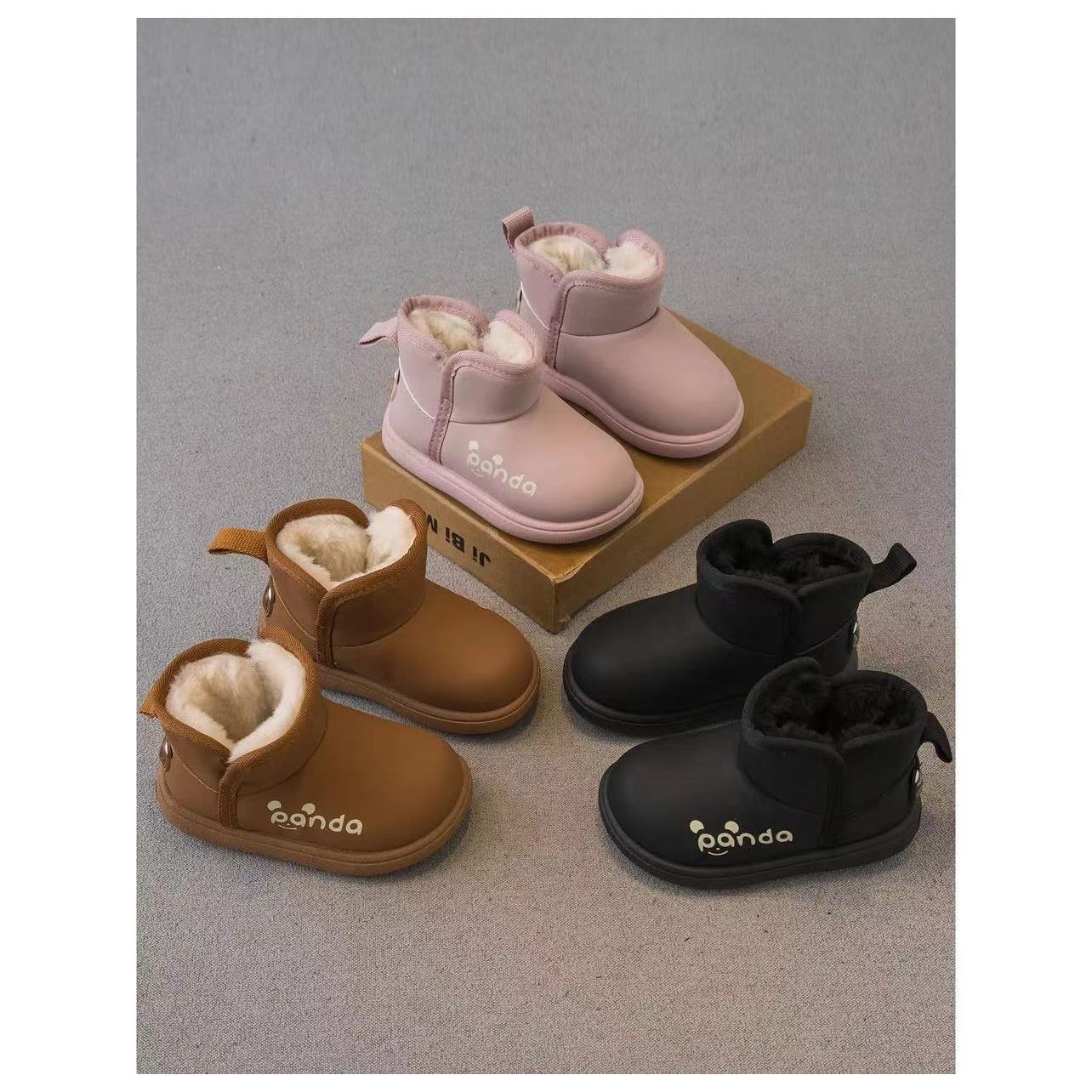 【米果妈】新款冬季儿童全码段防滑轻便加绒加厚保暖亲子鞋XAB003