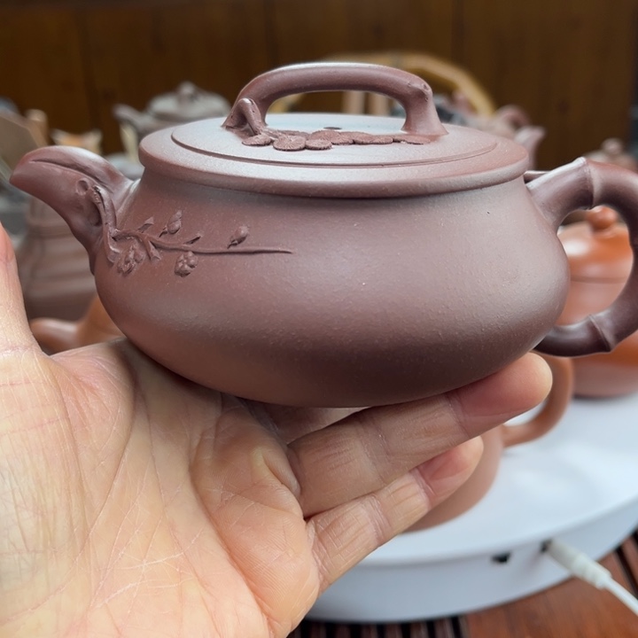 茶壶紫砂紫砂花茶