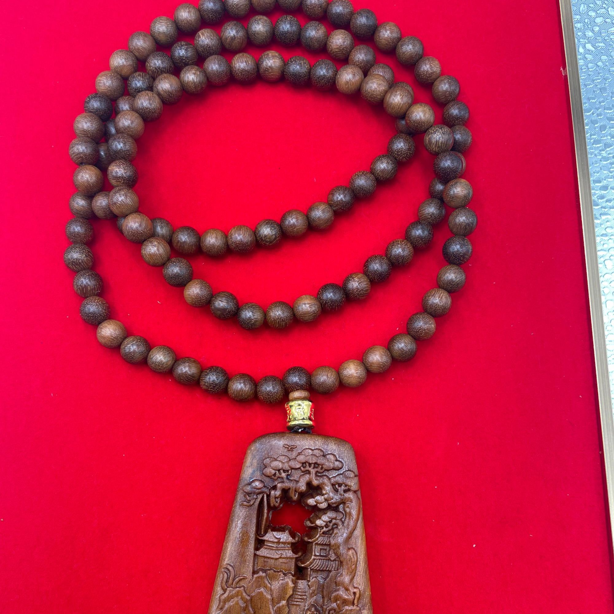 增香沉香木串颜氏文玩精选文玩福-山水-多